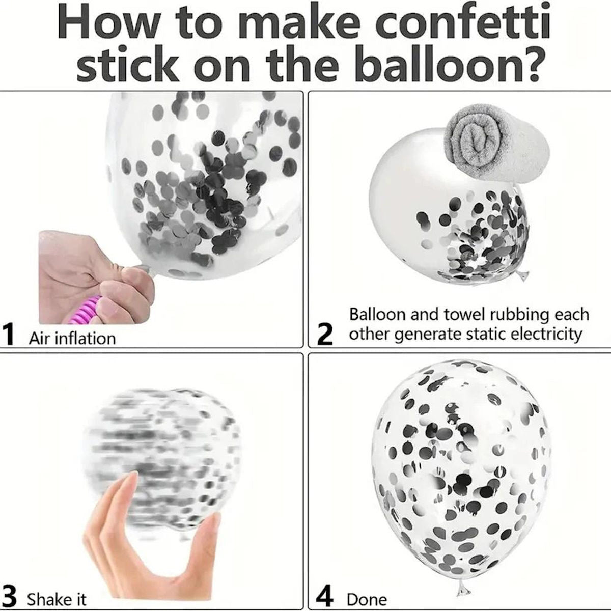 10 inch Matching Metallic Balloon Confetti Decorative Latex Balloon for Parties Decoration - ChildAngle