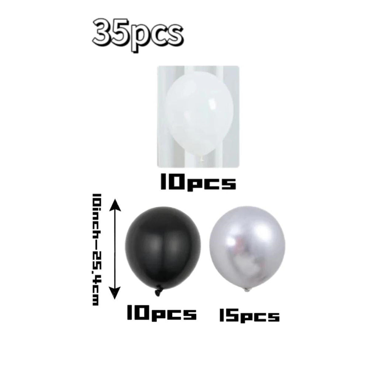 10 inch Matching Metallic Balloon Confetti Decorative Latex Balloon for Parties Decoration - ChildAngle