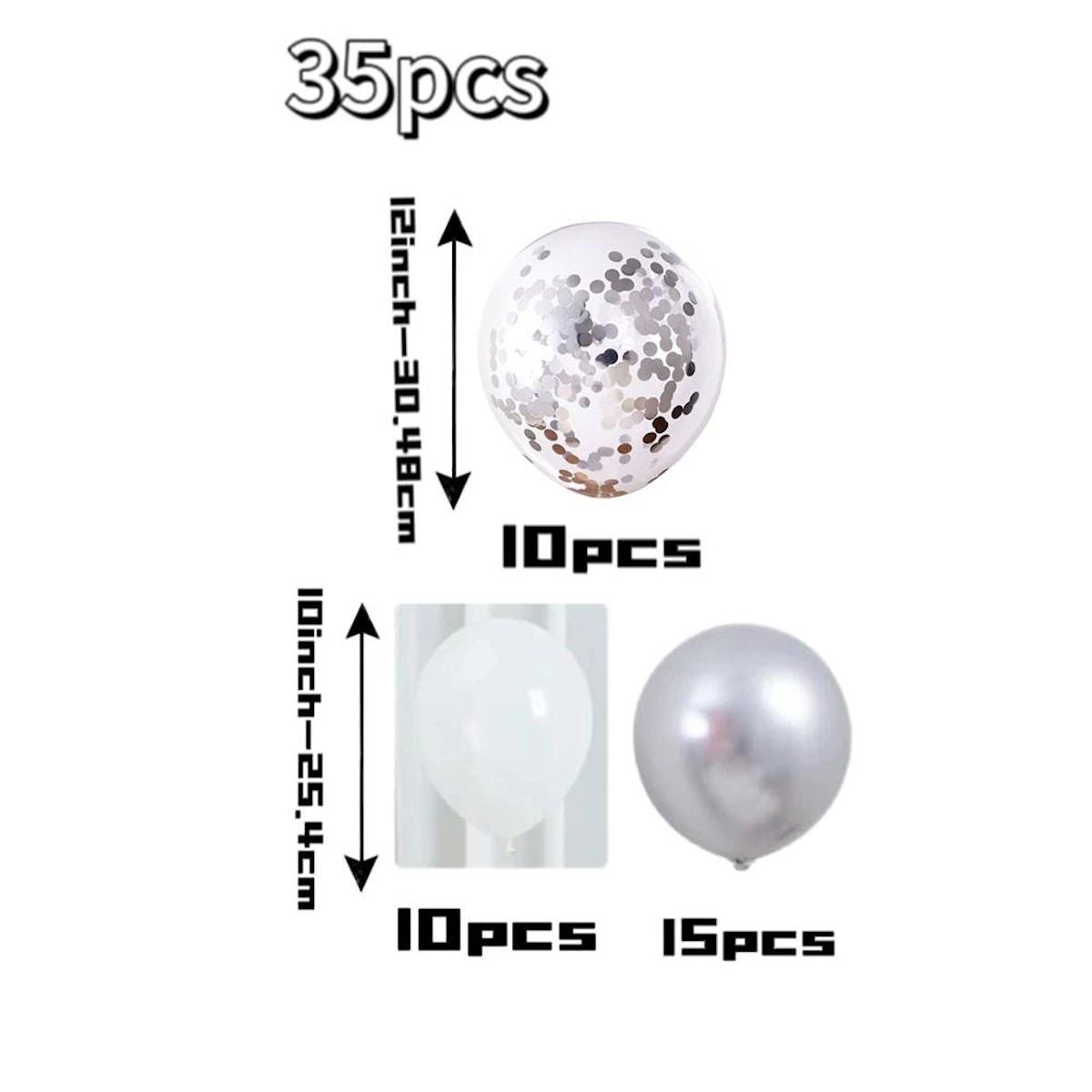 10 inch Matching Metallic Balloon Confetti Decorative Latex Balloon for Parties Decoration - ChildAngle