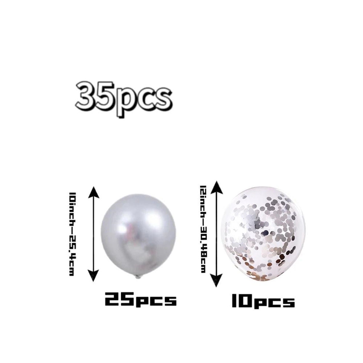 10 inch Matching Metallic Balloon Confetti Decorative Latex Balloon for Parties Decoration - ChildAngle