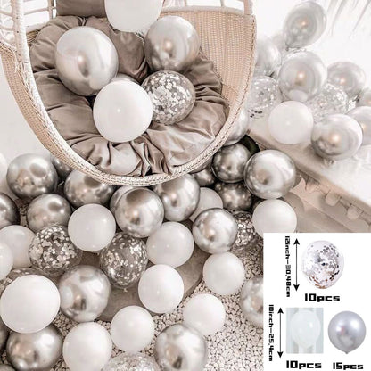 10 inch Matching Metallic Balloon Confetti Decorative Latex Balloon for Parties Decoration - ChildAngle