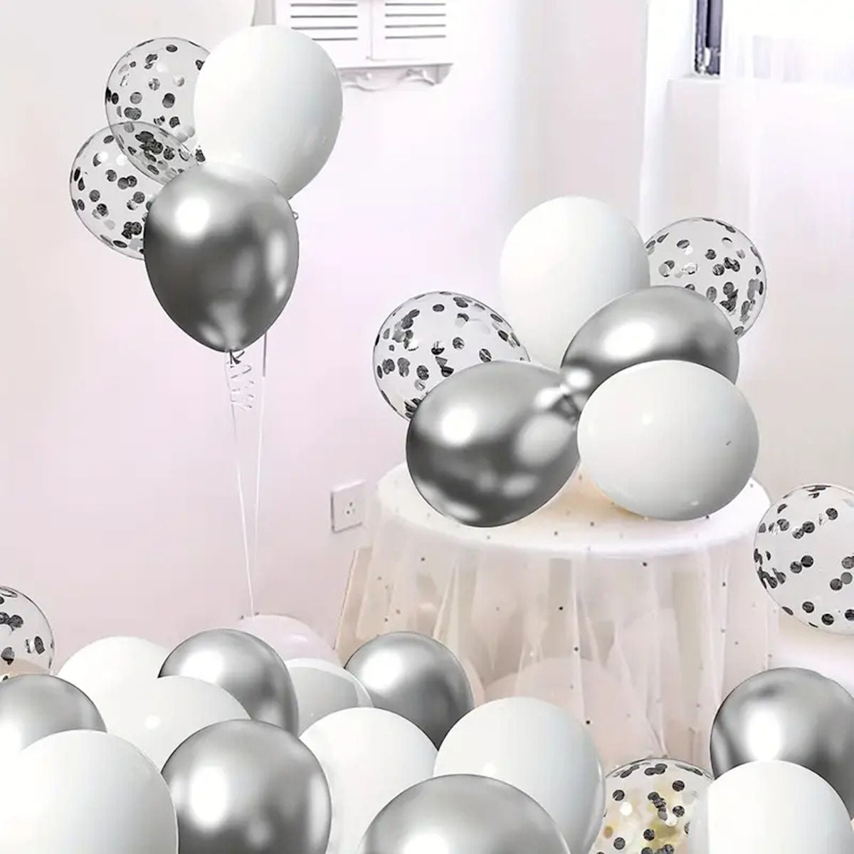10 inch Matching Metallic Balloon Confetti Decorative Latex Balloon for Parties Decoration - ChildAngle