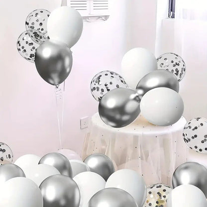 10 inch Matching Metallic Balloon Confetti Decorative Latex Balloon for Parties Decoration - ChildAngle
