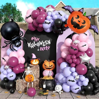 107PCS 32'' Bat Ghost Pumpkin Balloon Halloween Balloon Garland Decors - ChildAngle