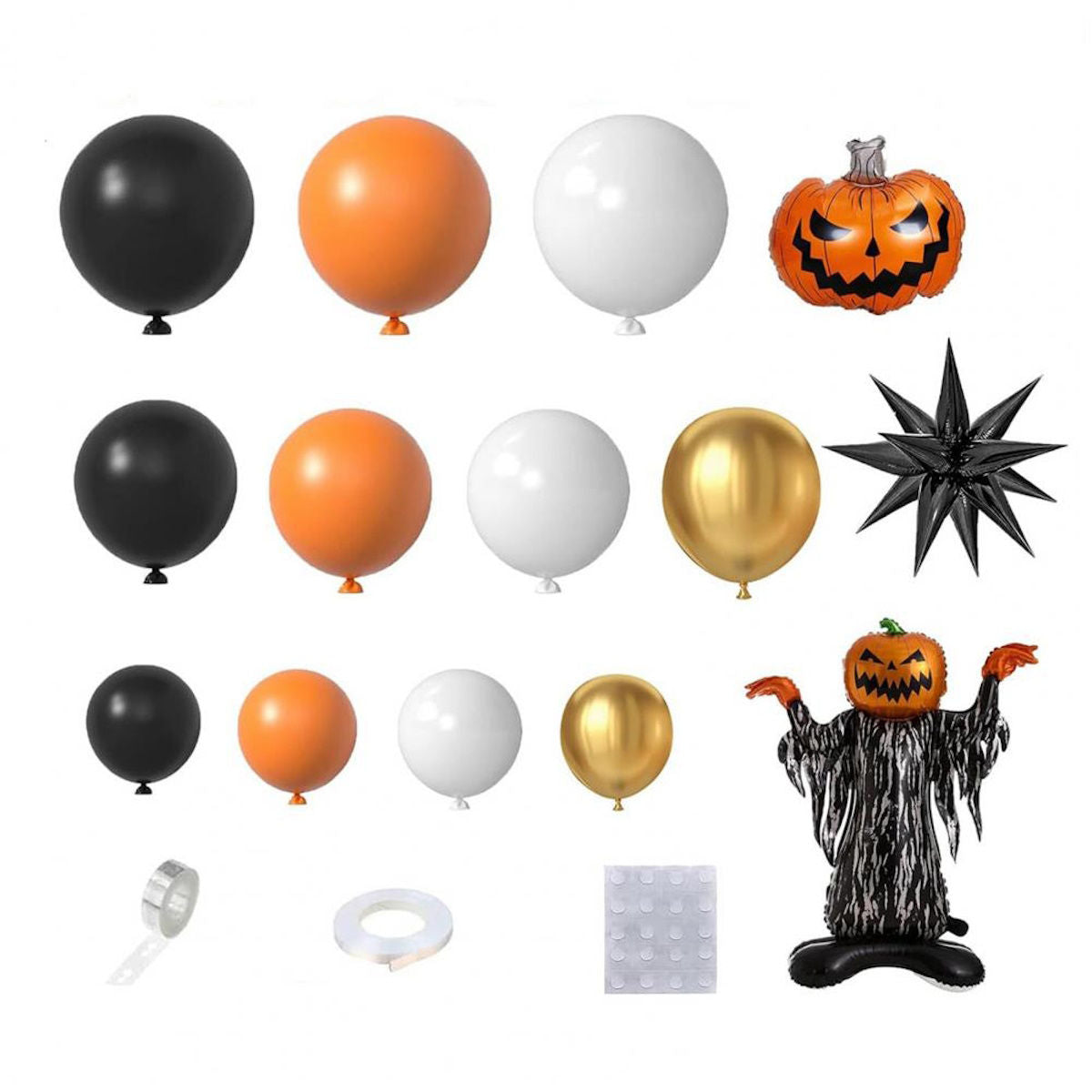 107PCS 32'' Bat Ghost Pumpkin Balloon Halloween Balloon Garland Decors - ChildAngle