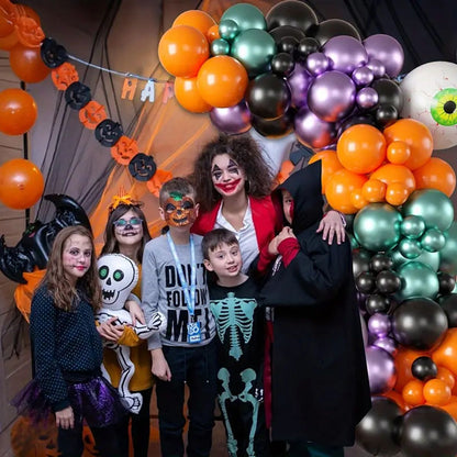 119PCS 22'' Eyeball Bat Sticker Halloween Balloon Garland & Arch Kit - ChildAngle