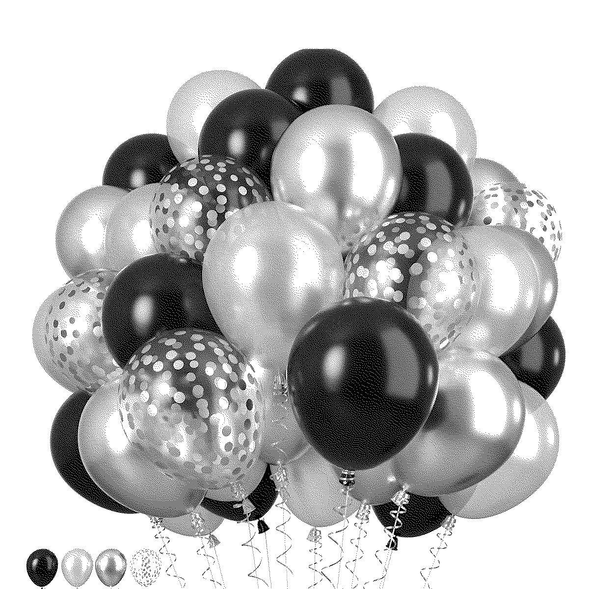 10 inch Metallic Balloon Black Gold Silver Green Pink Decorative Balloon for Parties Birthday - ChildAngle
