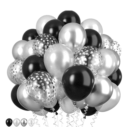 10 inch Metallic Balloon Black Gold Silver Green Pink Decorative Balloon for Parties Birthday - ChildAngle