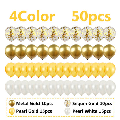 10 inch Metallic Balloon Black Gold Silver Green Pink Decorative Balloon for Parties Birthday - ChildAngle