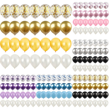 10 inch Metallic Balloon Black Gold Silver Green Pink Decorative Balloon for Parties Birthday - ChildAngle