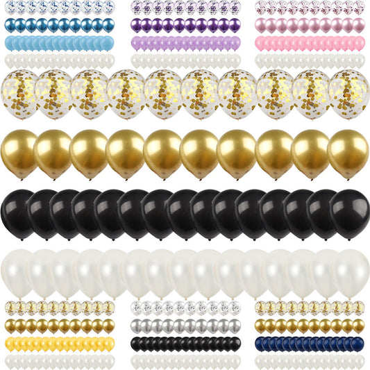 10 inch Metallic Balloon Black Gold Silver Green Pink Decorative Balloon for Parties Birthday - ChildAngle