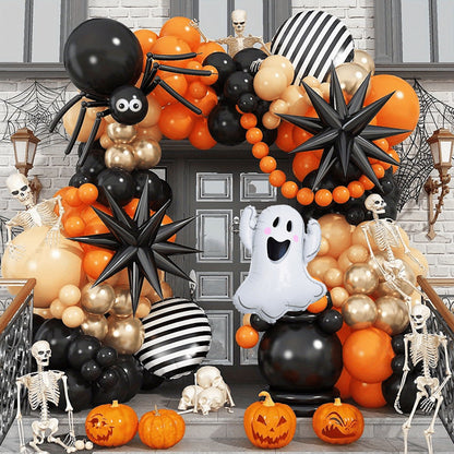 138PCS 23'' Ghost Eyeball Spider Halloween Balloon Garland and Arch Set - ChildAngle