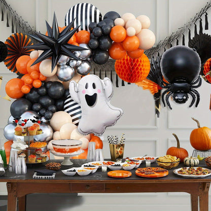138PCS 23'' Ghost Eyeball Spider Halloween Balloon Garland and Arch Set - ChildAngle