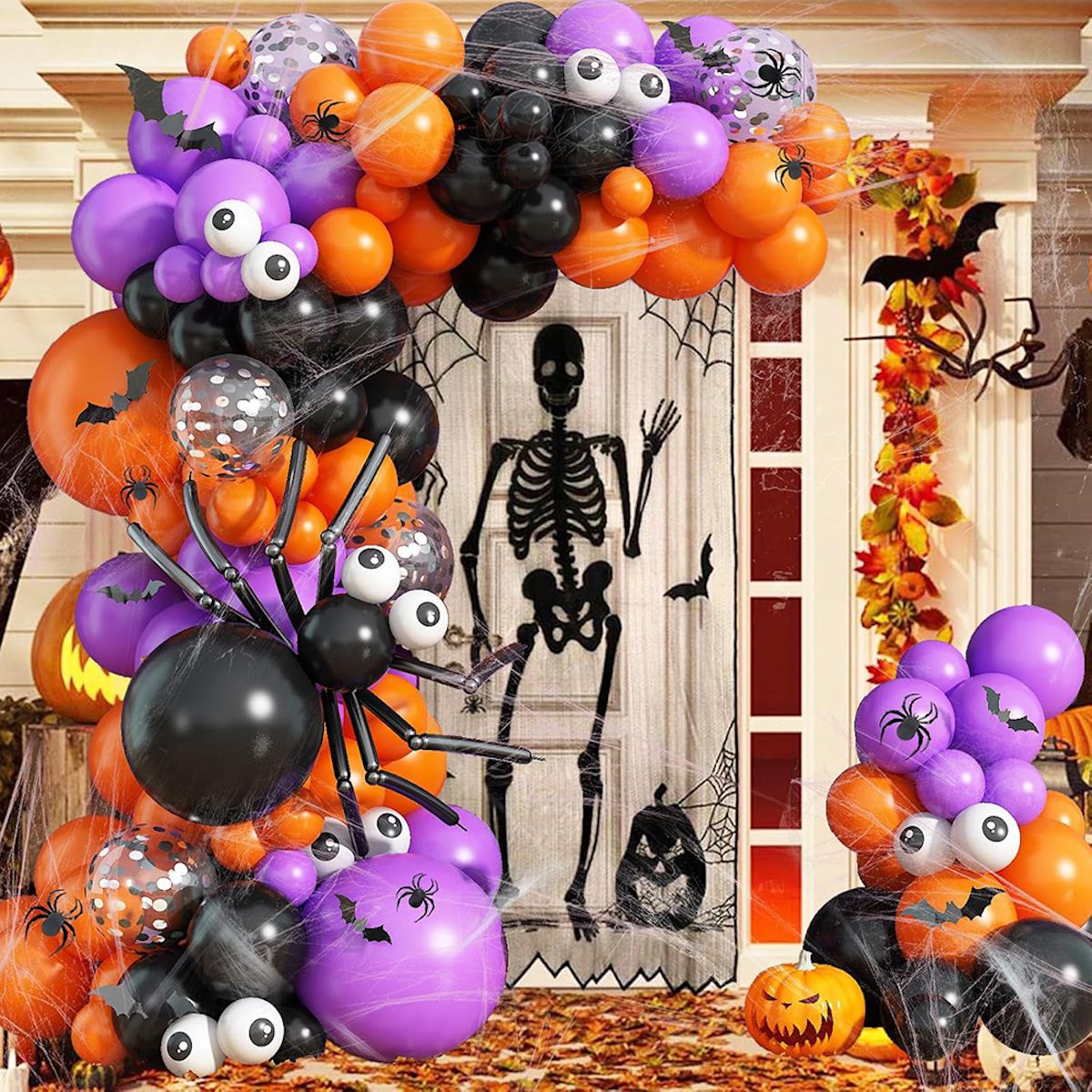 143PCS 18'' Latex Balloon for Halloween Party Eyeball Dot Confetti Colored Balloon Set - ChildAngle