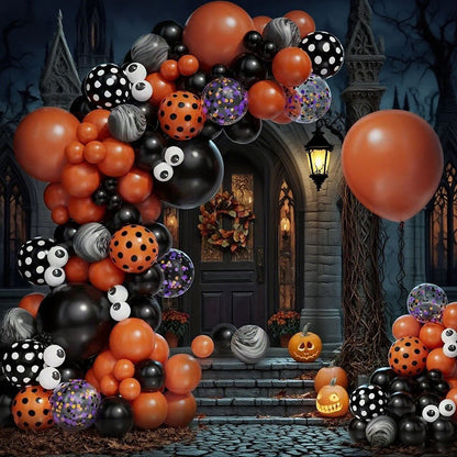 143PCS 18'' Latex Balloon for Halloween Party Eyeball Dot Confetti Colored Balloon Set - ChildAngle