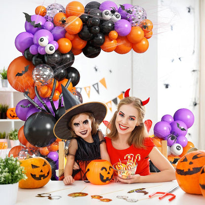 143PCS 18'' Latex Balloon for Halloween Party Eyeball Dot Confetti Colored Balloon Set - ChildAngle