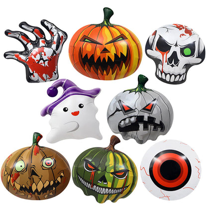 1PC 10'' Balloon Centerpiece for Table Pumpkin Eyeball Skull Ghost Balloon Focal - ChildAngle