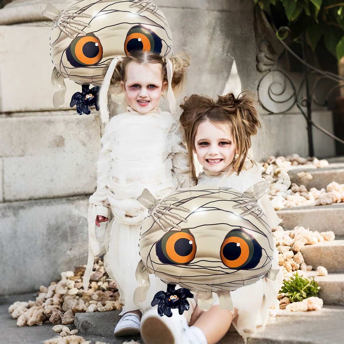 1PC 18'' Balloon Centerpiece for Table BOO Pumpkin Mummy Balloon Focal - ChildAngle