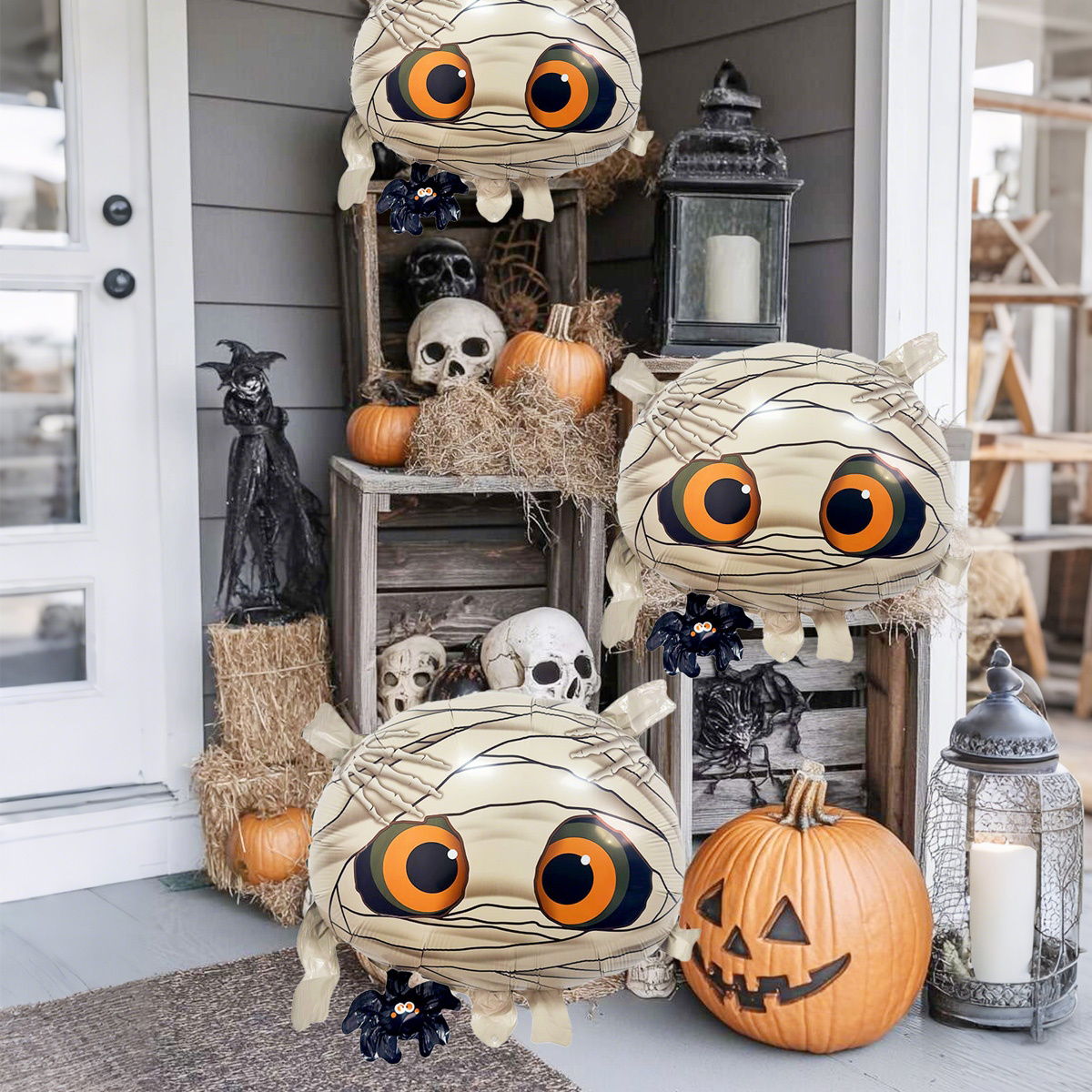 1PC 18'' Balloon Centerpiece for Table BOO Pumpkin Mummy Balloon Focal - ChildAngle