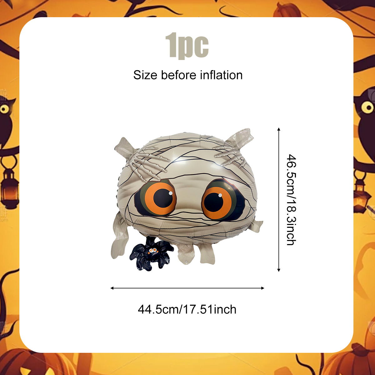 1PC 18'' Balloon Centerpiece for Table BOO Pumpkin Mummy Balloon Focal - ChildAngle