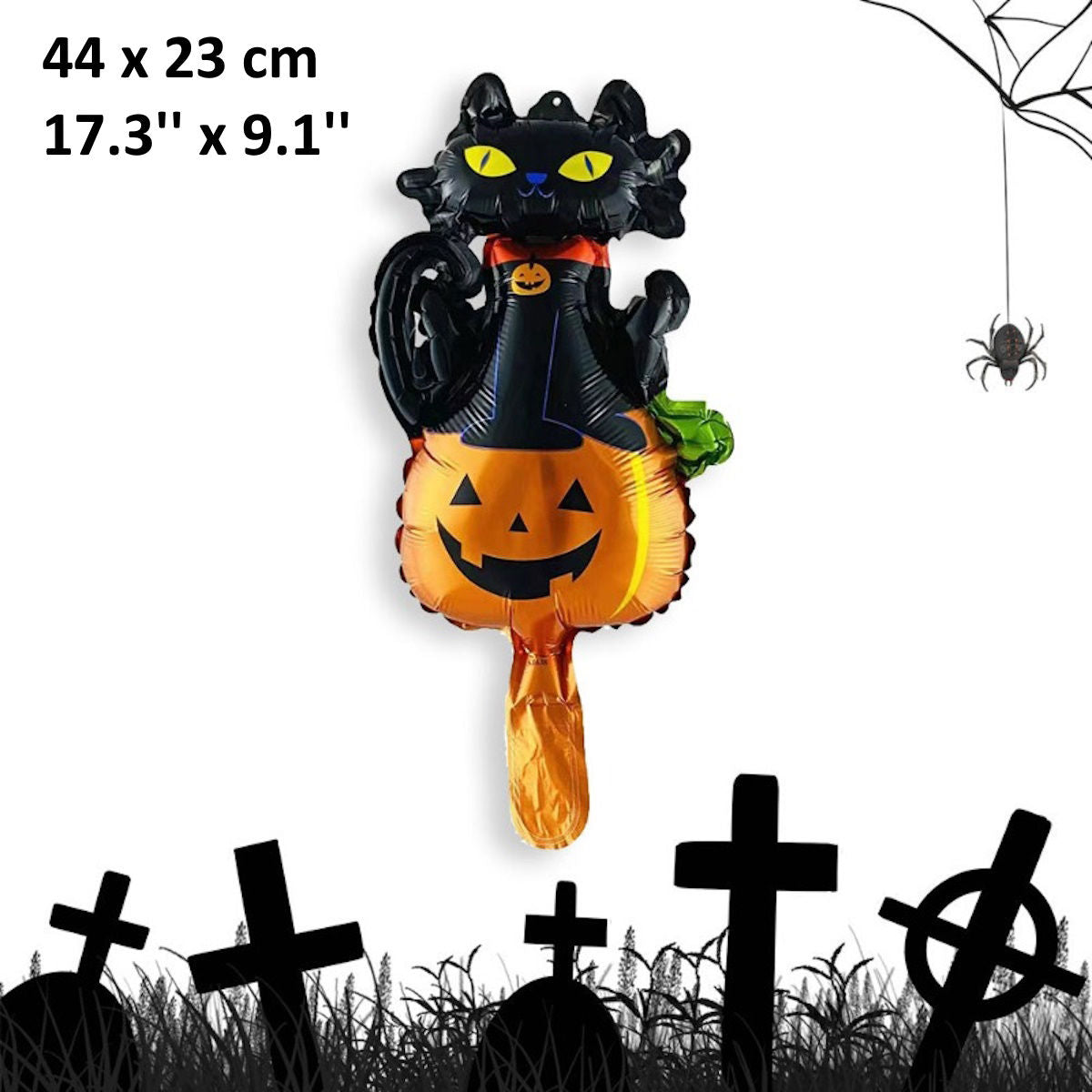 1PC 18'' Balloon Centerpiece for Table Pumpkin Skull Witch Spider Bat Balloon Balloon Focal - ChildAngle