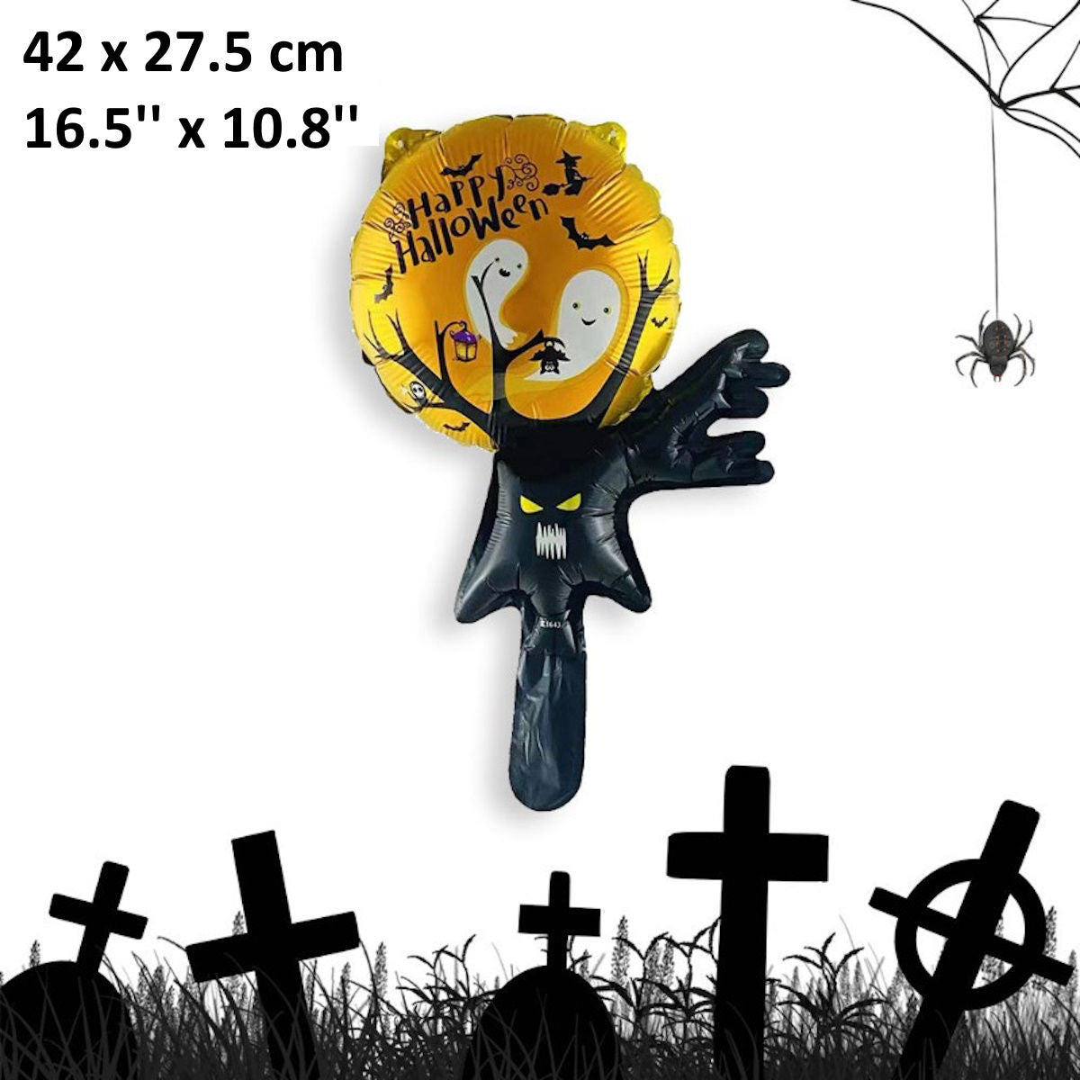 1PC 18'' Balloon Centerpiece for Table Pumpkin Skull Witch Spider Bat Balloon Balloon Focal - ChildAngle