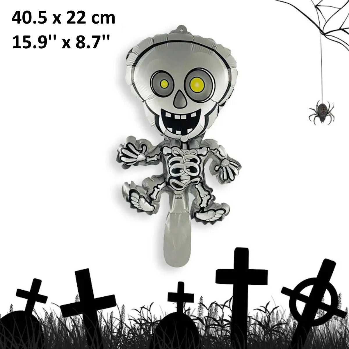 1PC 18'' Balloon Centerpiece for Table Pumpkin Skull Witch Spider Bat Balloon Balloon Focal - ChildAngle