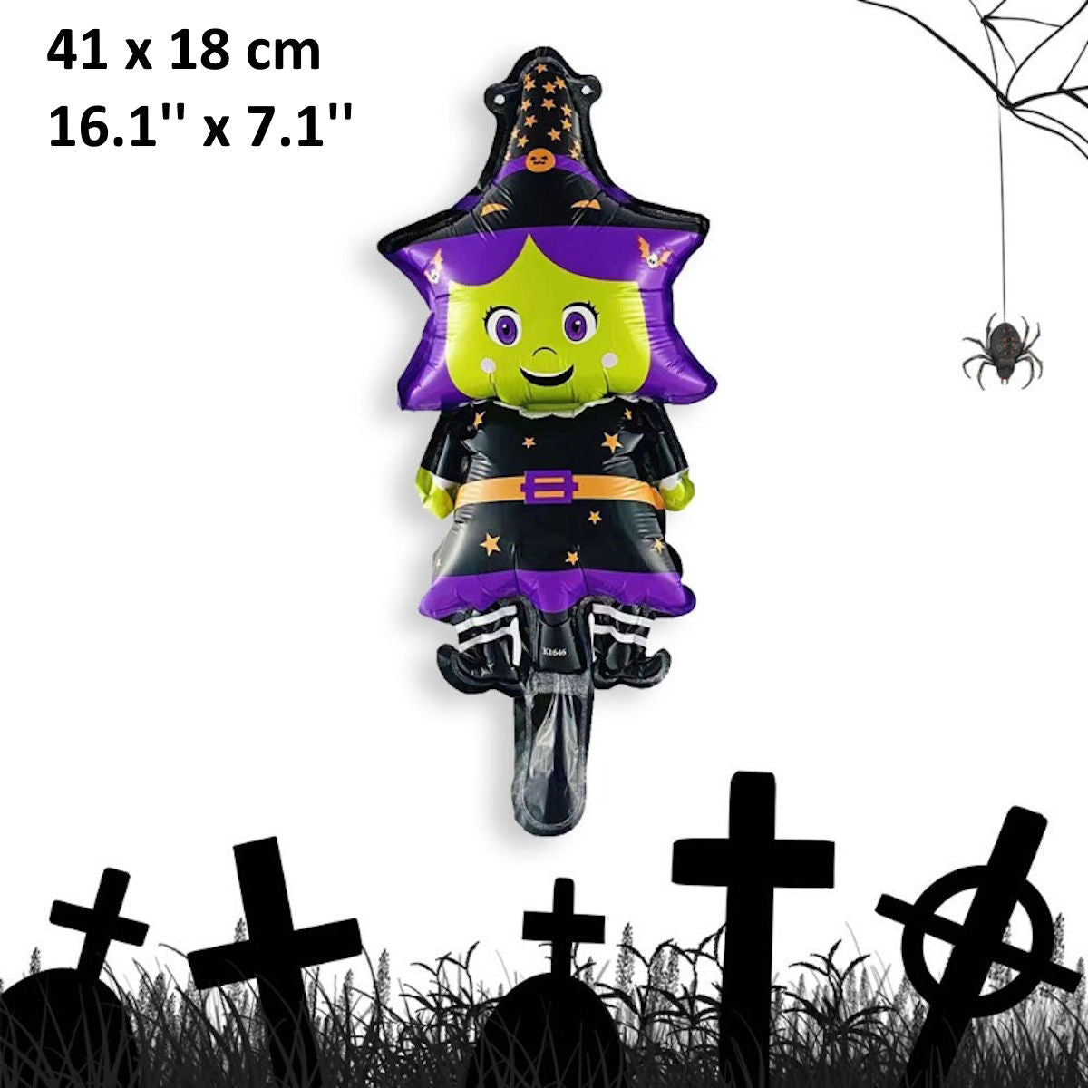 1PC 18'' Balloon Centerpiece for Table Pumpkin Skull Witch Spider Bat Balloon Balloon Focal - ChildAngle