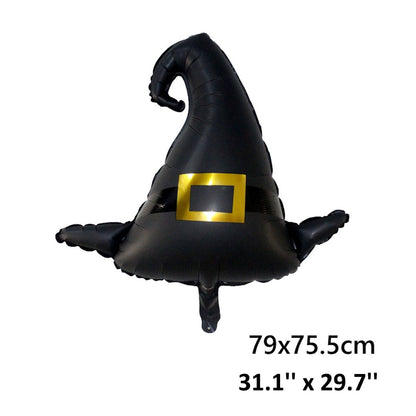 1PC 30' Balloon Centerpiece Black Cat Spider Witch Hat for Arch Balloon Focal - ChildAngle