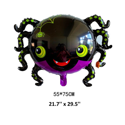 1PC 30'' Balloon Centerpiece Pumpkin Eyeball Black Cat on Moon Spider for Arch Balloon Focal - ChildAngle