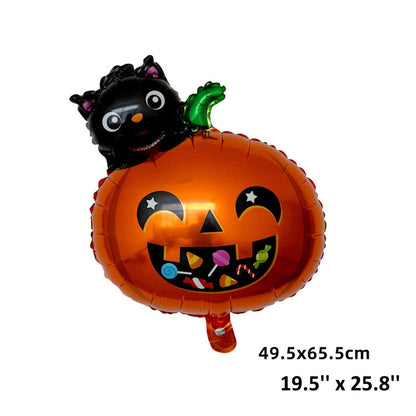 1PC 30'' Balloon Centerpiece Pumpkin Eyeball Black Cat on Moon Spider for Arch Balloon Focal - ChildAngle