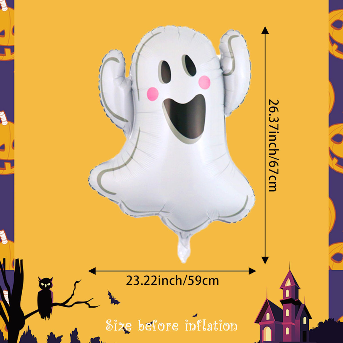 1PC 38'' Balloon Centerpiece Ghost for Arch Balloon Focal - ChildAngle