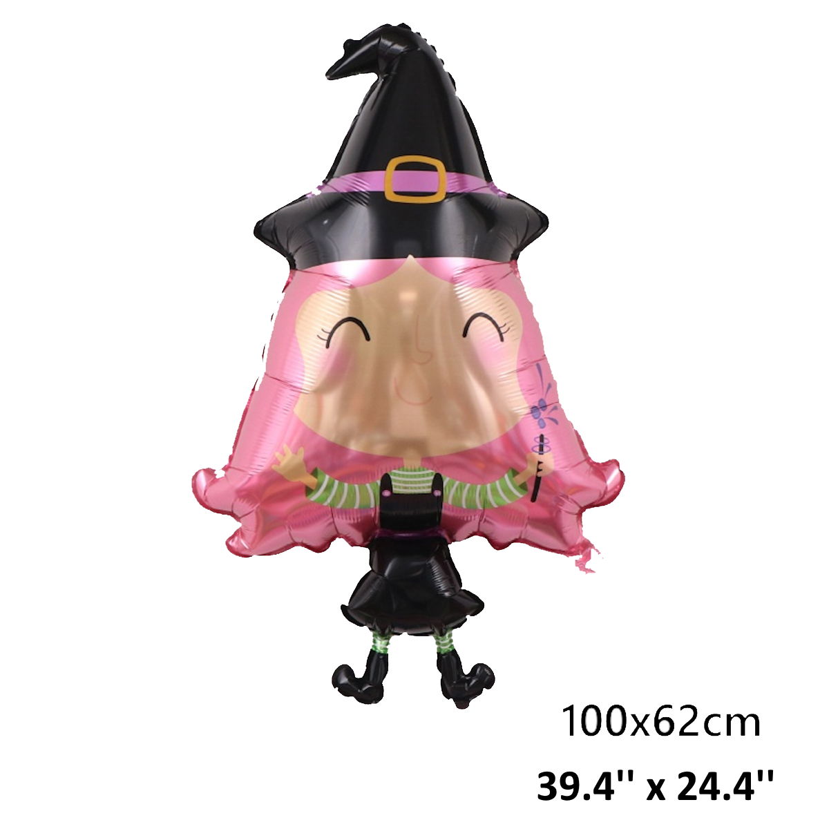 1PC 46'' Balloon Centerpiece Giant Balloon Skull Skeleton Witch with Hat for Arch Balloon Focal - ChildAngle