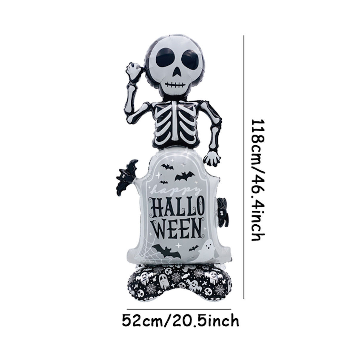 1PC 46'' Balloon Centerpiece Giant Balloon Skull Skeleton Witch with Hat for Arch Balloon Focal - ChildAngle