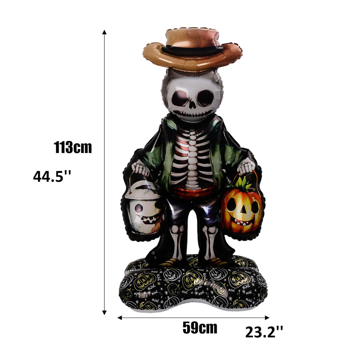 1PC 46'' Balloon Centerpiece Giant Balloon Skull Skeleton Witch with Hat for Arch Balloon Focal - ChildAngle