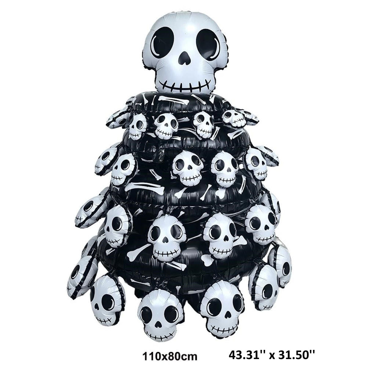 1PC 46'' Balloon Centerpiece Giant Balloon Skull Skeleton Witch with Hat for Arch Balloon Focal - ChildAngle