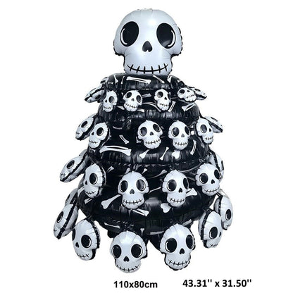 1PC 46'' Balloon Centerpiece Giant Balloon Skull Skeleton Witch with Hat for Arch Balloon Focal - ChildAngle