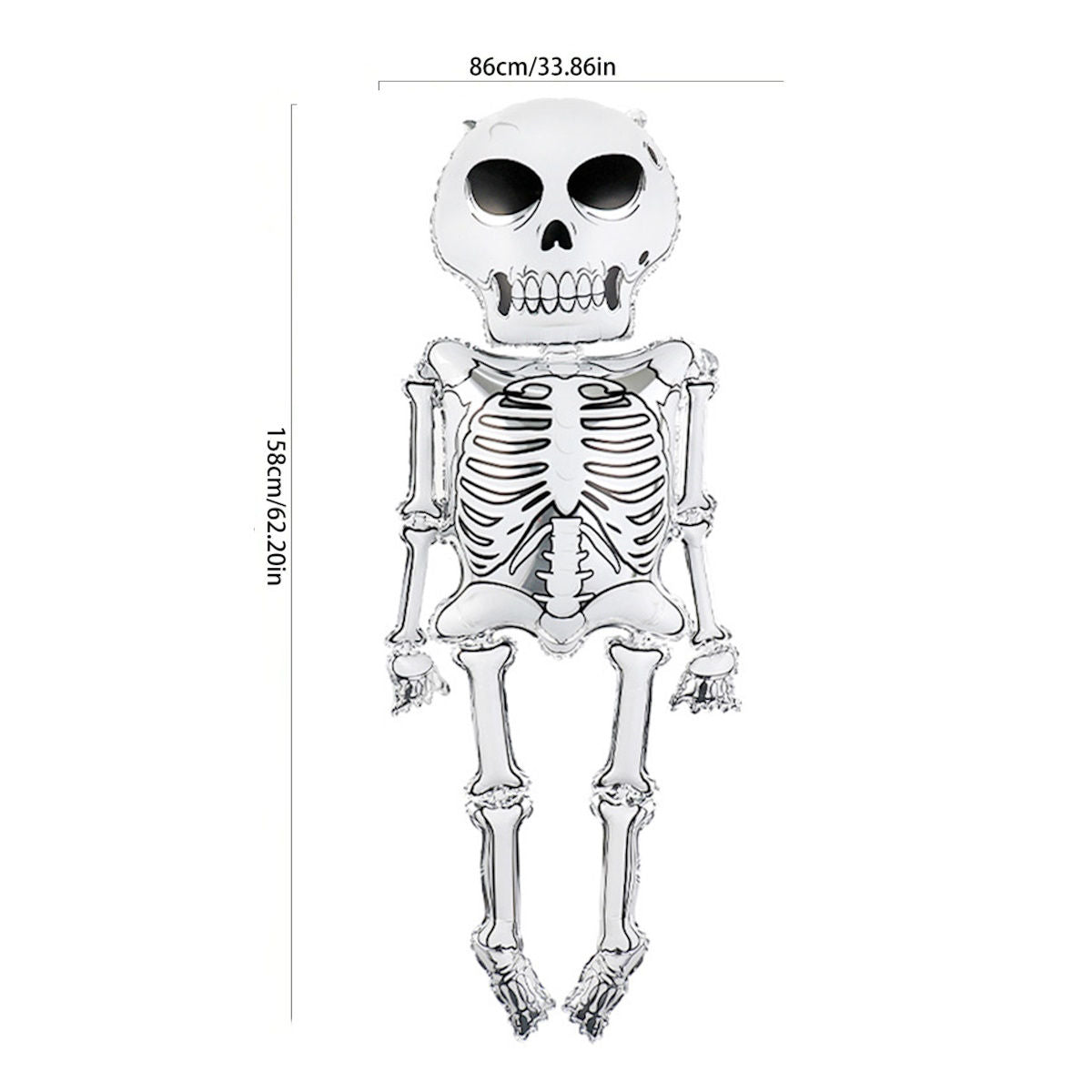 1PC 46'' Balloon Centerpiece Giant Balloon Skull Skeleton Witch with Hat for Arch Balloon Focal - ChildAngle