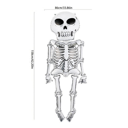 1PC 46'' Balloon Centerpiece Giant Balloon Skull Skeleton Witch with Hat for Arch Balloon Focal - ChildAngle