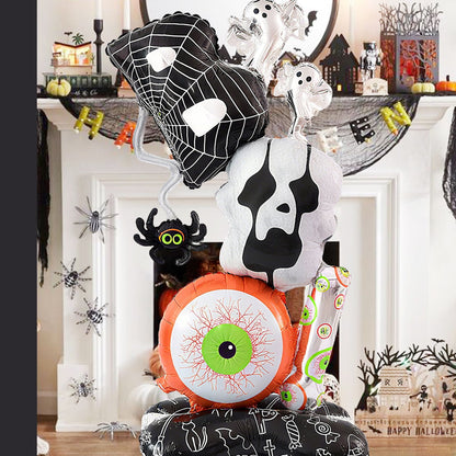 1PC 46'' Balloon Centerpiece Giant Balloon Skull Skeleton Witch with Hat for Arch Balloon Focal - ChildAngle