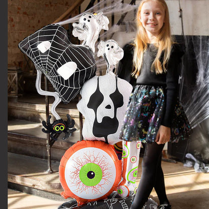 1PC 46'' Balloon Centerpiece Giant Balloon Skull Skeleton Witch with Hat for Arch Balloon Focal - ChildAngle