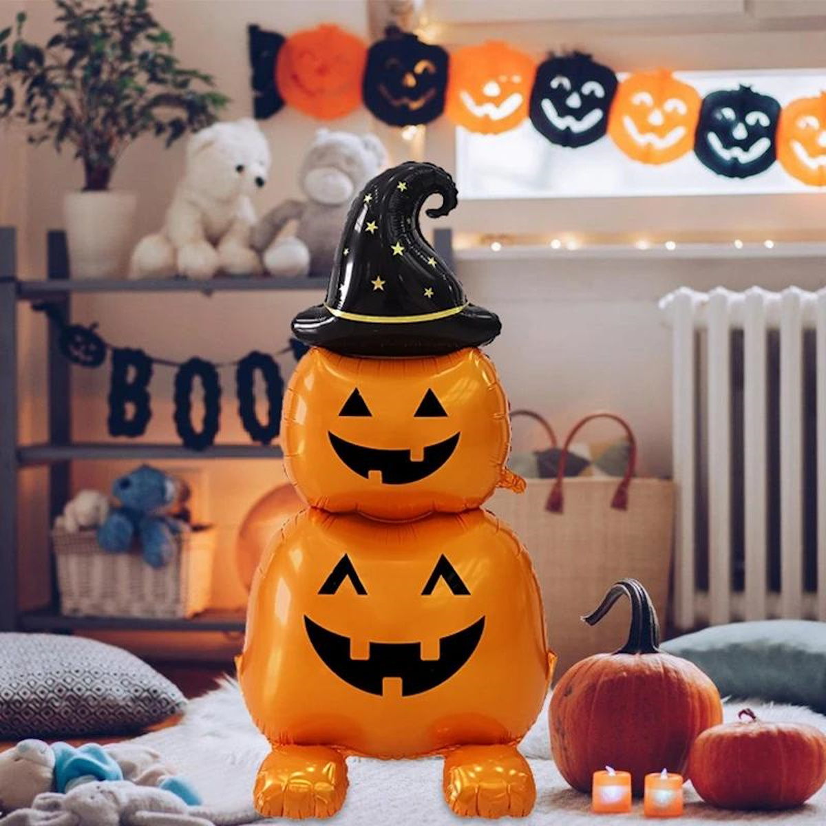 1PC 60'' Balloon Centerpiece Giant Balloon Pumpkin Witch Hat for Arch Balloon Focal - ChildAngle