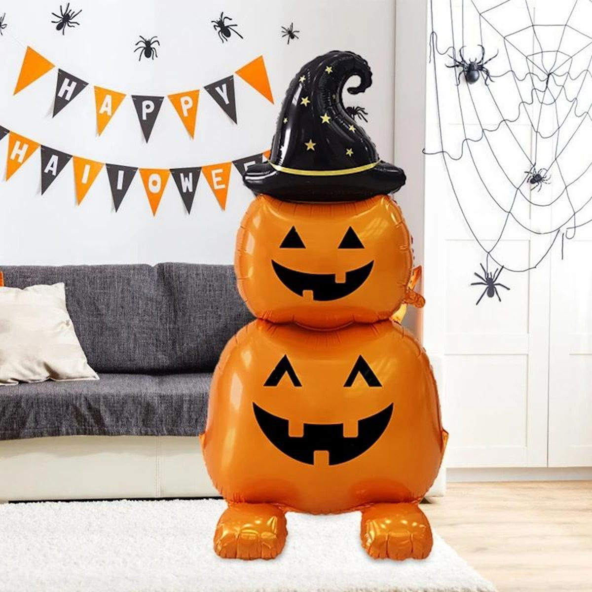 1PC 60'' Balloon Centerpiece Giant Balloon Pumpkin Witch Hat for Arch Balloon Focal - ChildAngle