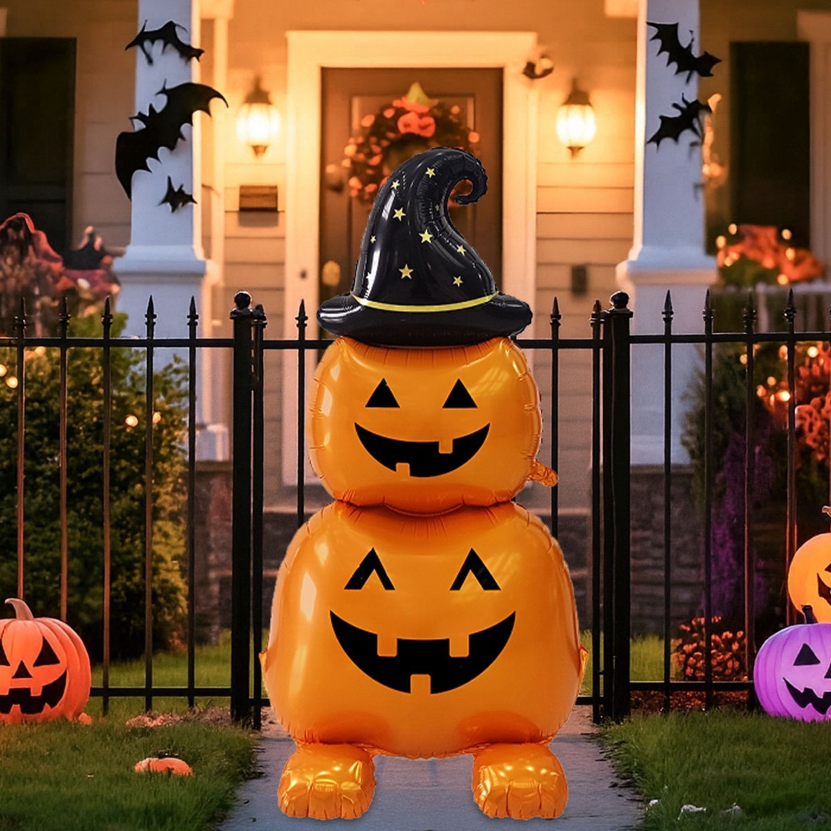 1PC 60'' Balloon Centerpiece Giant Balloon Pumpkin Witch Hat for Arch Balloon Focal - ChildAngle