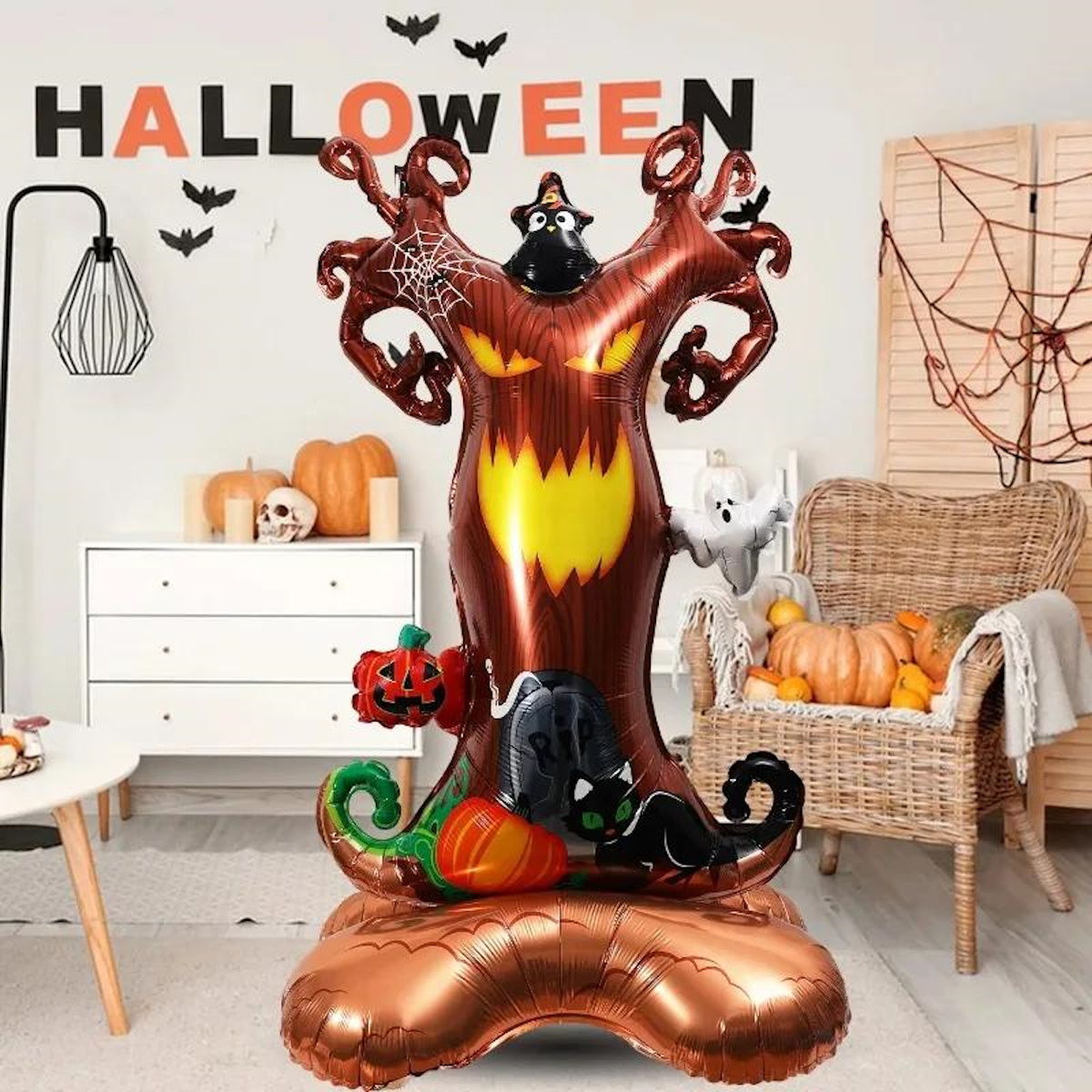 1PC 60'' Balloon Centerpiece Standing Pumpkin Bat Tree for Arch Balloon Focal - ChildAngle