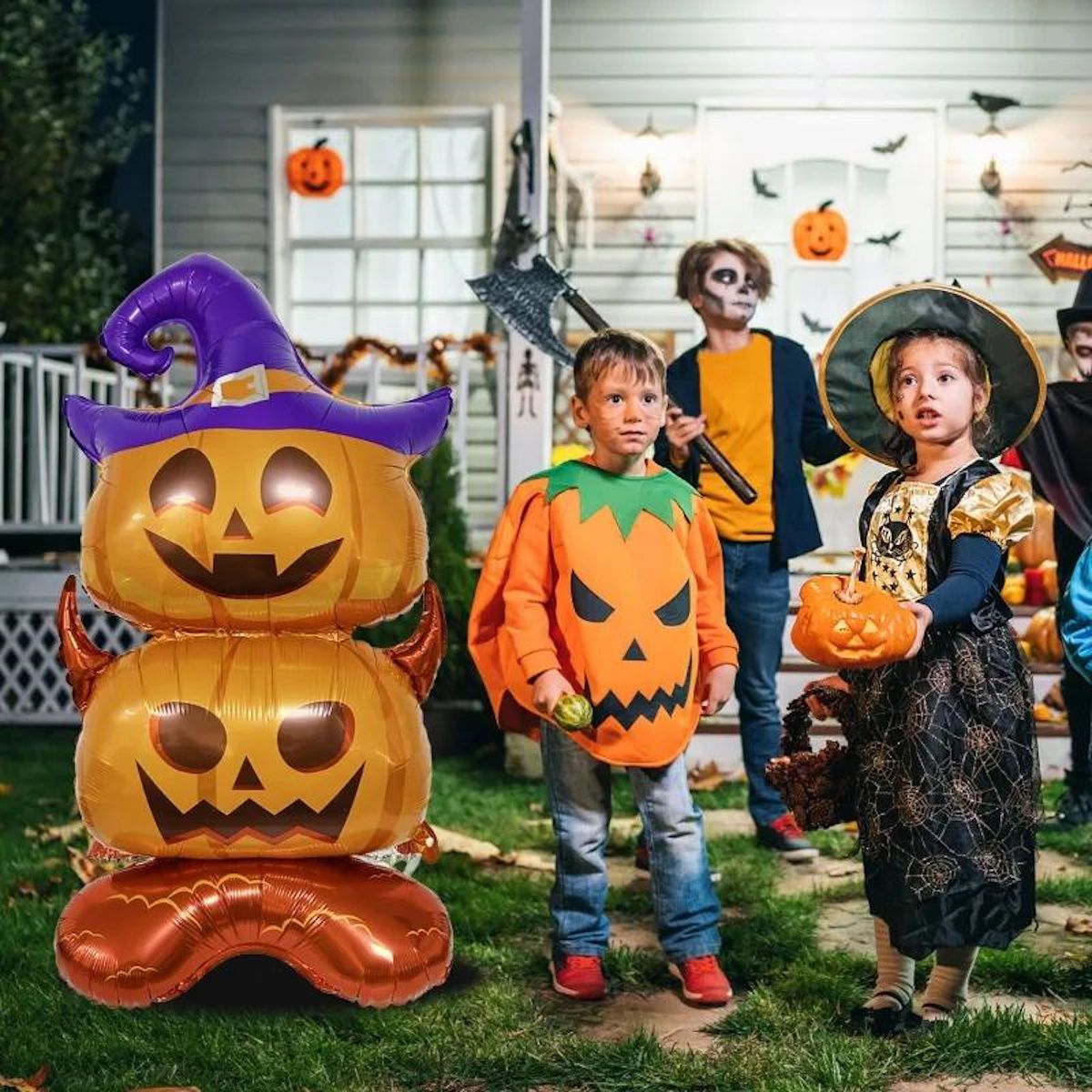 1PC 60'' Balloon Centerpiece Standing Pumpkin Bat Tree for Arch Balloon Focal - ChildAngle