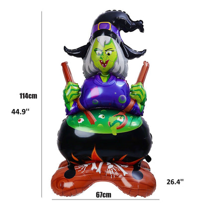 1PC 60'' Balloon Centerpiece Standing Skull Witch Ghost and Grim Reaper - ChildAngle