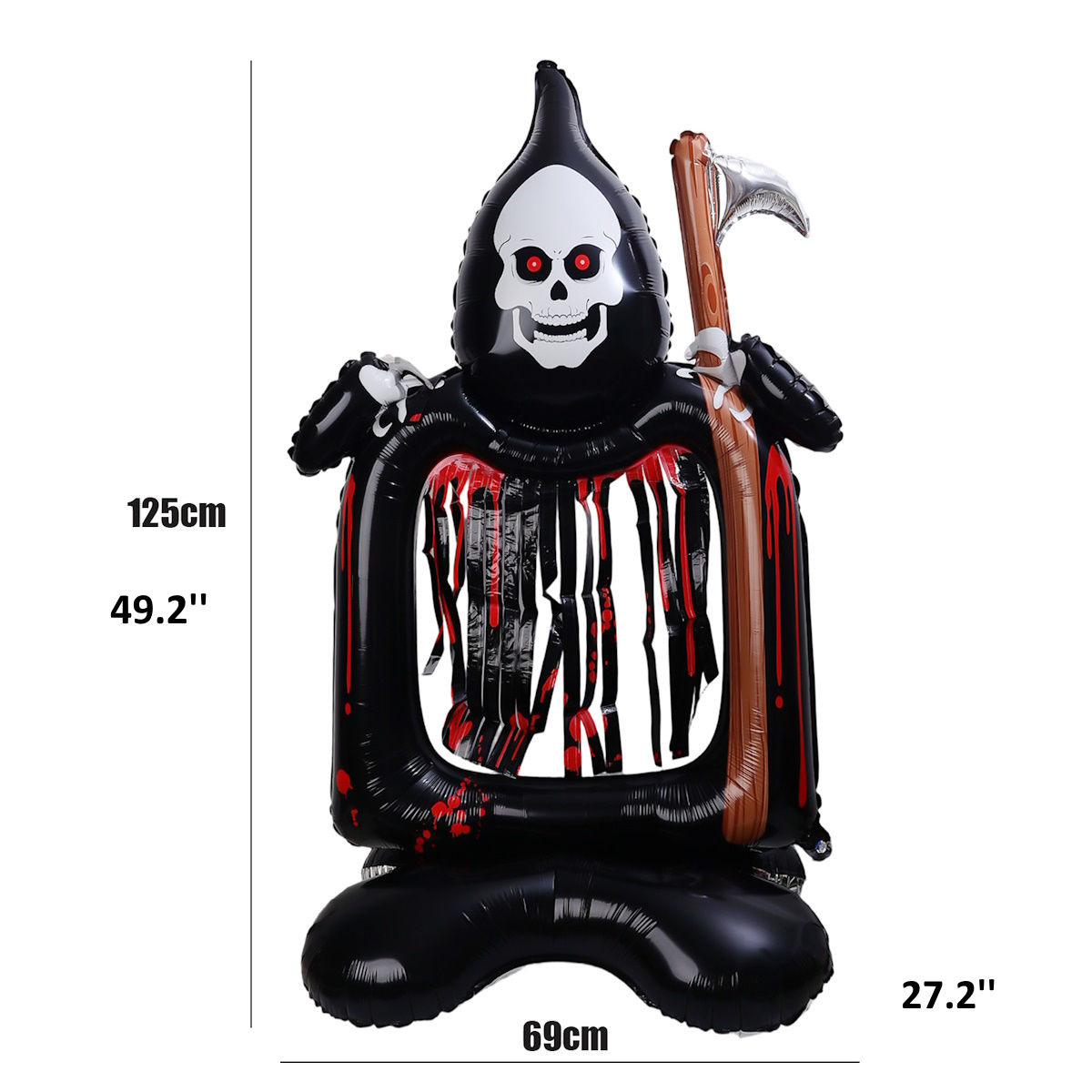 1PC 60'' Balloon Centerpiece Standing Skull Witch Ghost and Grim Reaper - ChildAngle