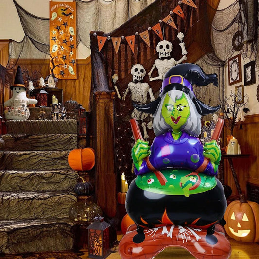 1PC 60'' Balloon Centerpiece Standing Skull Witch Ghost and Grim Reaper - ChildAngle