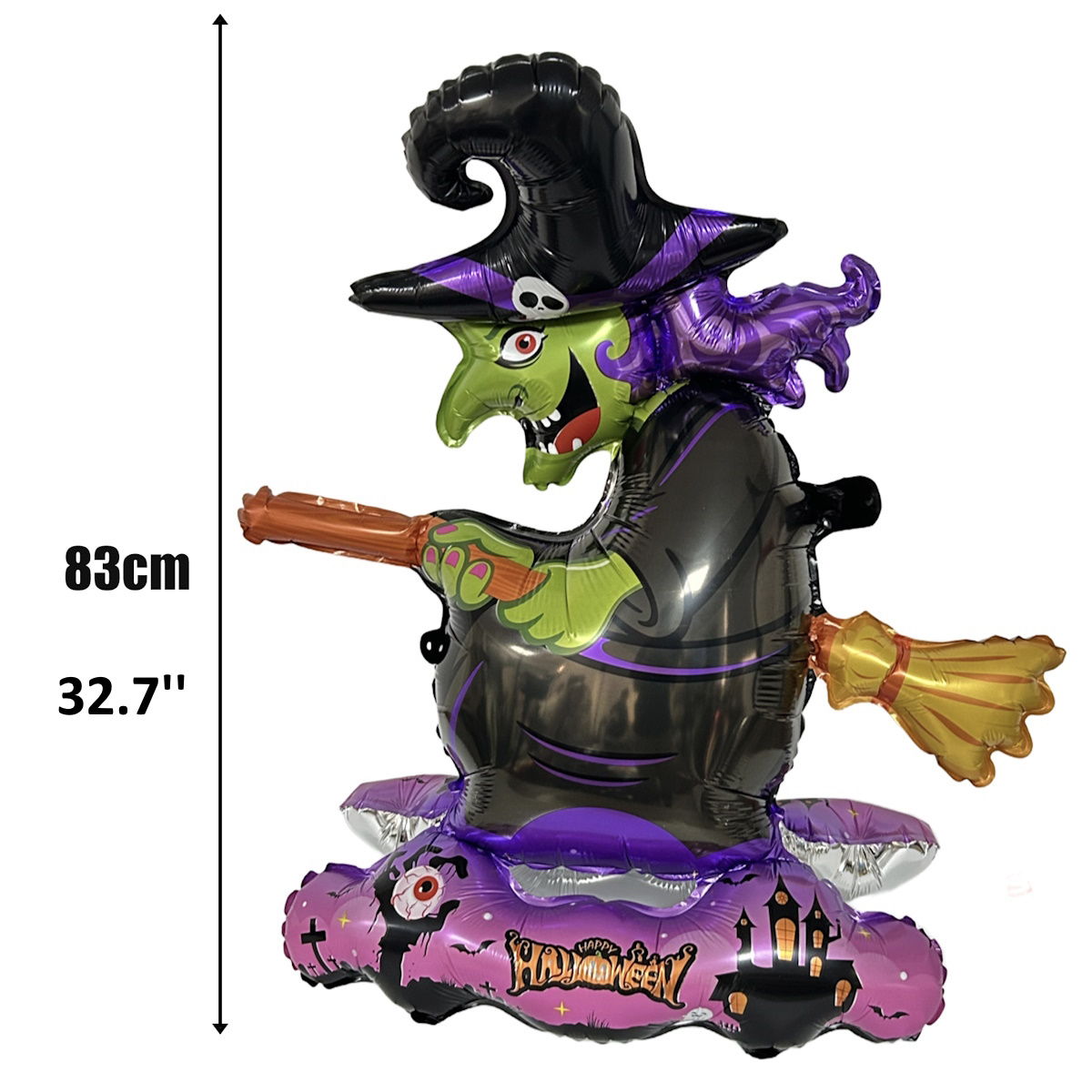 1PC 60'' Balloon Centerpiece Standing Skull Witch Ghost and Grim Reaper - ChildAngle